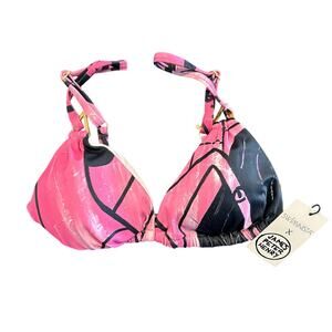 NWT Swiminista x James Peter Henry Bikini Top, Abstract Print, Women’s Small